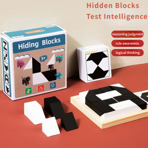 Building Blocks Puzzle Educational Toys For Kids Wooden Hidden Building Block Learning For Kids