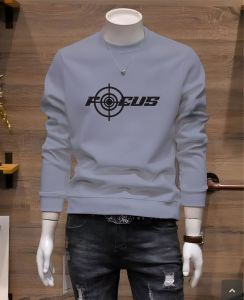 Bisa COD Sweater Keren Crewneck Elegan Kaos Pria Trendy Sweatshirt Kasual Sweter Cowok Baju Focus