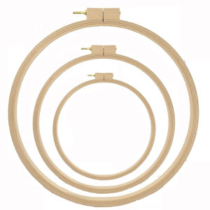 Nurge Beech Wood Embroidery Hoop สะดึง น็อตทองเหลือง ขนาดใหญ่พิเศษ หนา 24mm ( ขนาด14.4-28 นิ้ว)