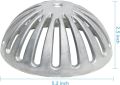 Floor Sink Strainer Heavy Duty Aluminum Dome Sink Drain Strainer Floor Drain Cover for Kitchen, Restaurant, Bar, Buffet or Food Service 12" Floor. 5-1/4" Diameter x 2-1/4"H（1PCS）. 