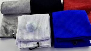 Golf Towel Fiber waffle sports towel 70% off With climbing hook 40*60CMGolf Towel