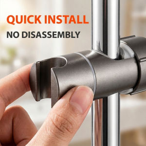 Shower Head Holder 18-25mm Gunmetal Anti-Rust Adjustable Bracket For Bathroom