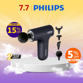 【New Arrival】Philips PowerGo Portable Mini Massage Gun 6 Speeds with Display Screen Deep Tissue Relief Lightweight Massage Mesin 筋膜枪