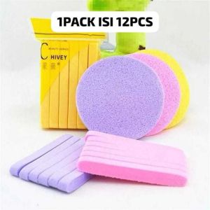 Sponge Facial Stick / Spons Cuci Muka / Spon Kentang Hivey / Spons Pembersih Muka isi 12pcs