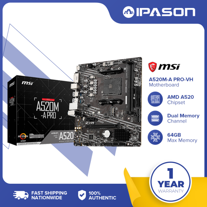Ipason Pc Msi Amd A520m A Pro Motherboard Socket Am4 Supported Ipason Pc Msi Amd A520m A Pro Motherboard Socket Am4 Supported
