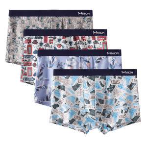 CMENIN  4Pcs Thời Trang Polyester Quần Lót Nam Võ Sĩ in Quần Lót Nam Mềm Mại Gợi Cảm Nam Quần Lót Boxershorts Boxeurs M9401
