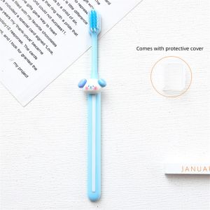 Apphom Cartoon Toothbrush With protective cover Soft Hair Candy Color Kuromi Toothbrush individual packing