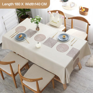 [SG] Waterproof Table Cloth Nordic Dining Table Cover Oilproof Easy Clean Rectangle Tablecloth