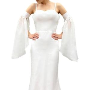 Breathable Chiffon Flared Sleeve Arm Cover For Bride Lightweight Bishop Wedding Accessory