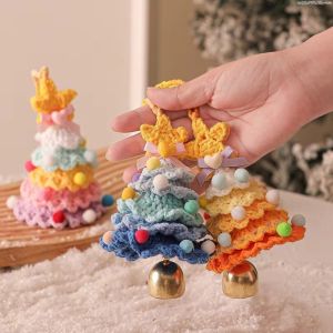 MODERNLUX Sợi vải Đồ trang trí cây thông Noel Ngôi Sao Trang Trí Đan móc thủ công Đồ trang trí treo Giáng sinh Những quả pom pom đầy màu sắc Đồ trang trí cây bằng móc len Trang trí nhà cửa mùa lễ hội