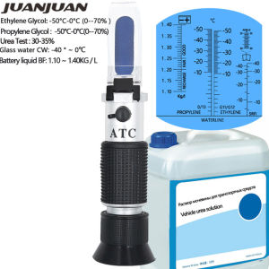 Portable 4 in 1 Antifreeze Coolant Automobile auto refractometer price Diesel Exhaust Fluid Battery Acid Vehicle Urea Refractometer