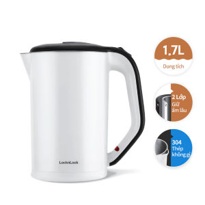 Ấm đun siêu tốc LocknLock EJK738 1.7 lít - Hàng chính hãng 2 lớp ruột bằng thép không gỉ đế xoay 360 độ tự ngắt khi sôi - JoyMall