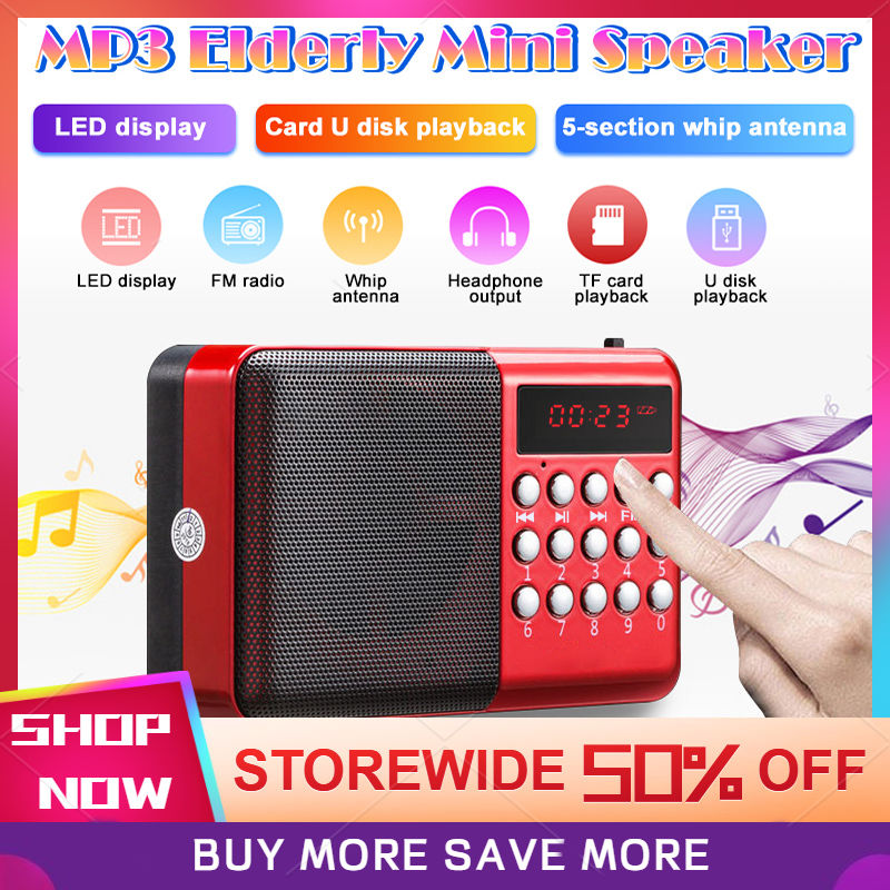 Portable Mini FM Radio Pocket Radio JOC Portable Rechargeable Digital AM Pocket USB Micro SD TF Card Zikir radio ngaji 收音机/收音機