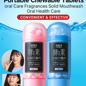 Portable fragrant solid toothpaste antibacterial and anti-fouling chewable toothpaste block no need to rinse your mouth with water