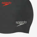 Speedo Men & Women Fitness Swim Caps Plain Moulded - Black - 8-709849097. 