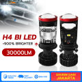 2 PCS Lampu Led Mini Projie Y8D H4 120W Ori Import Super Terang Lampu Depan Mobil LED H4 Projie Y7D Y6D 100W Super Bright. 