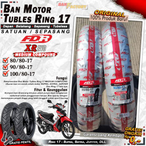 Ban Motor Bebek FDR Xr Evo Ring 17 Tubles Ban Motor Tubeless Supra Satria Vixion Ring 17 Tubles