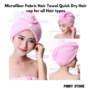 1 PIECE RANDOM COLOR Microfiber Fabric Hair Towel Quick Dry Hair cap for all Hair types