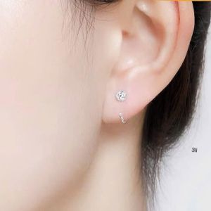 Bông Tai - Khuyên Tai Nam Nữ Bạc 925 Nụ Đá Cá Tính Có Bản Xi Kim - Trang Sức Bạc HVJ