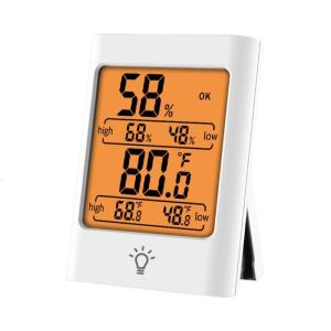 Large Screen Digital Temperature Humidity Meter With Double Readings And Magnetic Back Backlight For Easy Installation