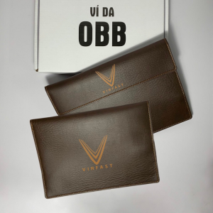 Ví da ô tô 3 ngăn size lớn khắc nội dung theo yêu cầu