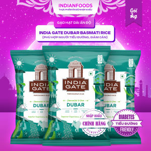 Gạo Ấn Độ INDIA GATE Basmati Rice Dubar 1kg