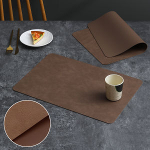Luxury Nordic Style PU Leather Placemat Insulation Table Pad Upscale Heat-Resistant Oil-proof Mat 30*45CM