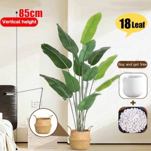 Artificial Plant Artificial Banana Tree Large 18 Leaves 85cm/24 Leaves 95cm For Interior Decoration