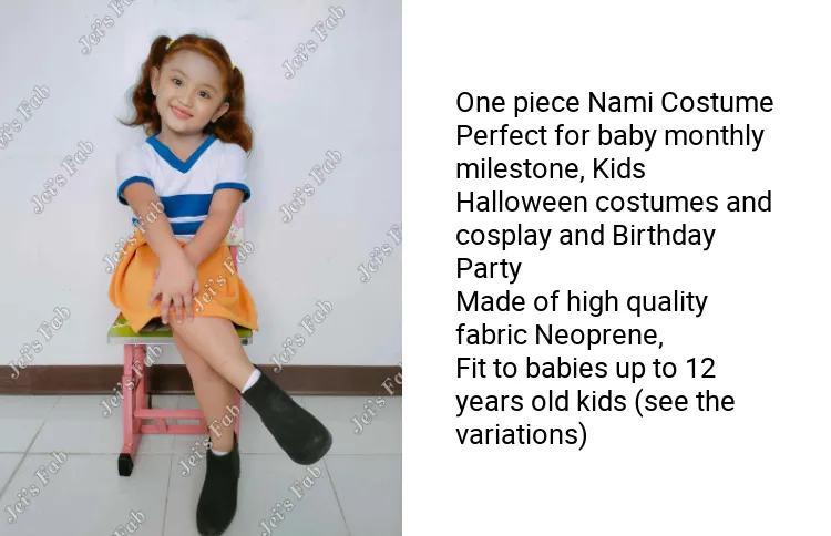 Nami One piece costume for baby girls and toddles 0month-12years