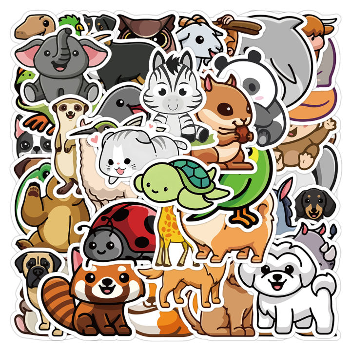 50 Pcs Cute Stickers for Water Bottles, Cartoon Stickers for