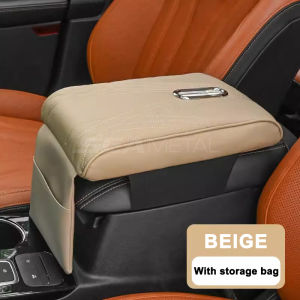 SEAMETAL Memory Cotton Car Armrest Box Pad Universal Console Armrest Pad With Storage Bag Extension Pad Auto Parts