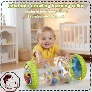 Baby Crawling Roller Bell Toy Infant Activity Tummy Time Roller Montessori Educational Sensory Toys