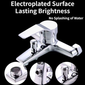 Bathtub Waterfall Bath Faucet Bathroom Sink Faucet Brushed Single Handle Hot and Cold Water Faucet Mixer Faucet