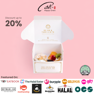 [HALAL CERTIFIED] Happy Oven 4 Pcs Gift Boxes - 10 Boxes of 4 Pcs Tarts Cakes Pastries w Nice Packaging! Free Delivery! (Can Choose Delivery Date and Time!)