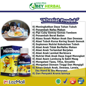 Obat Penambah Nafsu Makan Anak Dan Dewasa - Obat Penambah Berat Badan - Obat Anak Gemuk Berisi Tidak Kurus Kering - Obat Nutrisi Pertumbuhan Anak - Vitamin Penambah Nafsu Makan Anak - Suplemen Anak Supaya Mau Makan Dengan Madu Walatra Hexabumin