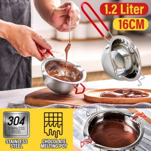 [Sell Zone] [ 1.2L ] 16CM Chocolate & Wax Melting Pot SUS304 Stainless Steel / Periuk Mencair Lilin dan Coklat /