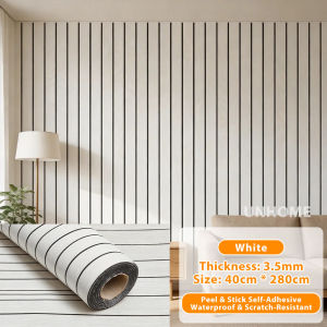 3D Wallpaper Wood Fluted 3.5MM Self Adhesive Waterproof Wall Panels Peel and Stick Waterproof and Fireproof