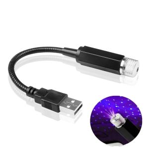 Universal USB LED Star Projector Neon Atmosphere Ambient Lamp Car Roof Interior Light