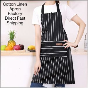 Skirt Durable Work Skirt Fashion Comfort Elegance for Men Stain-resistant Stripe Housewife Double Pocket