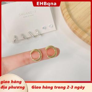 [COD] EHBqna 3PF Ship within 24 hours 1 bộ thời trang mới Vòng tròn kim loại thả bông tai nhỏ cho phụ nữ xu hướng mặt dây chuyền xuyên Bông tai Bộ đồ trang sức quà tặng