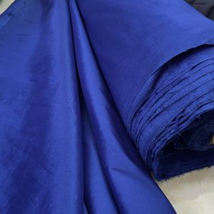 Vải Taffeta Màu Xanh Dương Đậm Trơn Khổ 1m45 - Chất Dày Vừa Phải Mặt Vải Mịn Đứng Form Giãn 2C