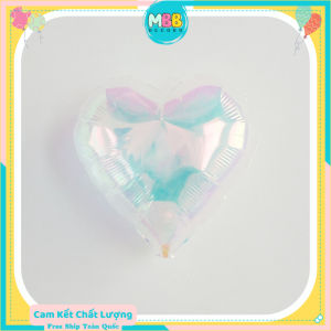 Bong Bóng Ngôi Sao Trái Tim Màu Hologram Trong Suốt Lấp Lánh Trang Trí Sinh Nhật MBBDecor