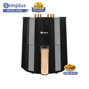 INSSA x Simplus Air Fryer 4L Mini Knob Control 1300W 30min Preset Timer 80-200℃ Temperature Control