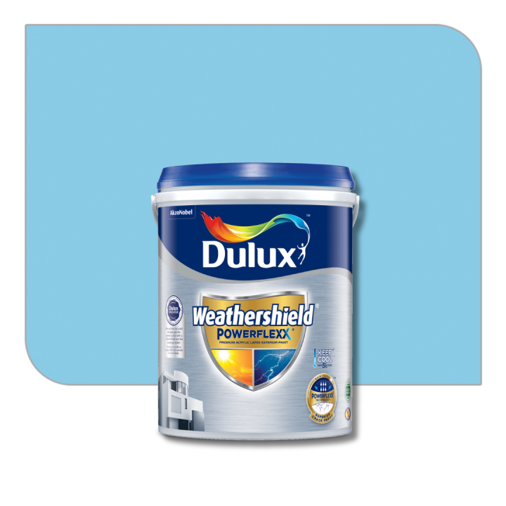 Dulux Weathershield Powerflexx Exterior Wall Paint (Pastel Blue