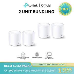 TP-Link Deco X20 Whole Home Mesh WiFi 6 System AX1800 (2 PACK)