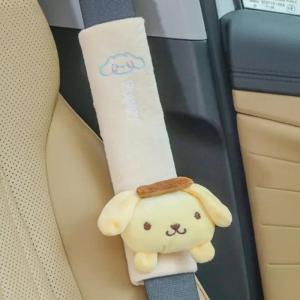 Sanrio My Melody Doll Car Seat Belt Protector Cartoon Anime Cinnamoroll Kuromi Doll Accessories Seat Kawaii Decoration Gift