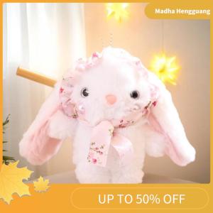 Madha Cute Bunny Plush Toy Cartoon Stuffed Bunny Doll Keychain Lovely Bag Pendant Backpack Hanging Decoration Birthday Gifts