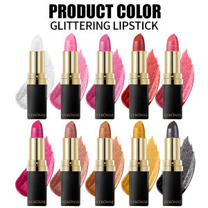 Diamond Glitter Lipstick Multichromeglitter Lipstick Non Stick Matte Lipstick Sparkling Diamond Lipstick Halloween Makeup Metallic Shimmer Frosted Lip Stick Makeup