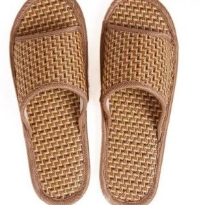 Summer Bamboo Rattan And Woven Sandals For Home Use Breathable Suitable For Both Indoor And Outdoor Stylish And Versatile For Couples