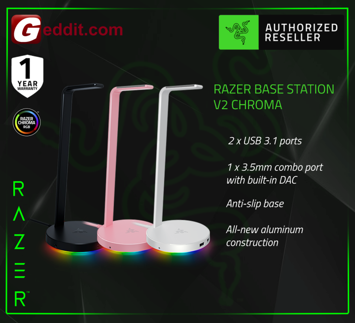 RAZER BASE STATION V2 CHROMA GAMING HEADSET STAND WITH USB 3.1 PORT ...